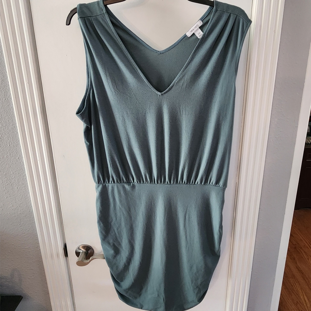 Nine West Green Bodycon Ruched dress
